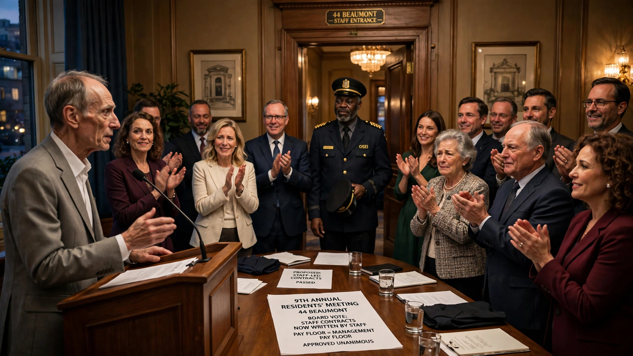 The doorman they never greeted for nine years stood up at the annual residents’ meeting